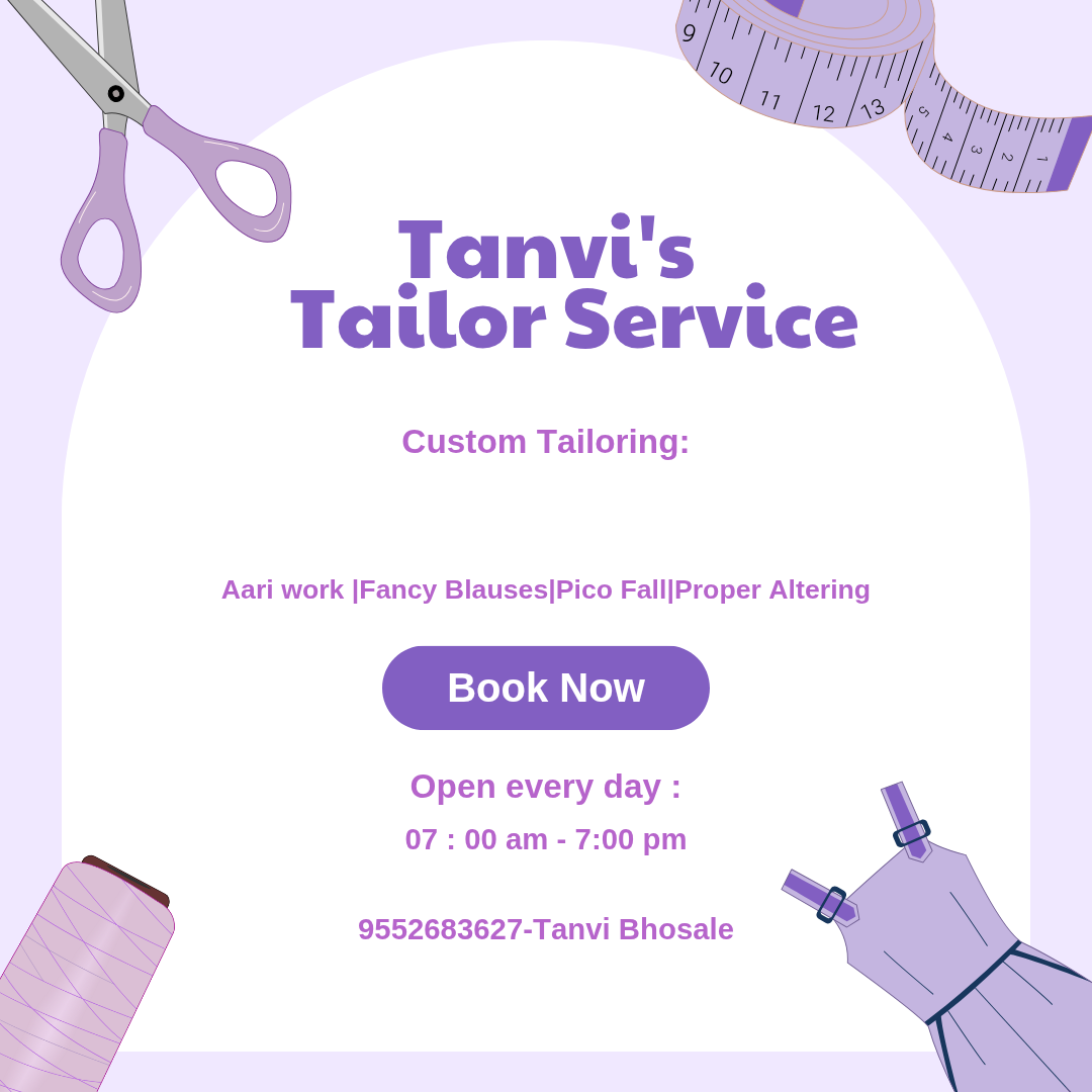 Tanvi's Tailor service